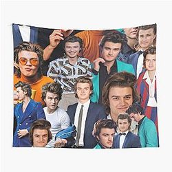 Joe Keery Photo Collage Tapestry
