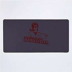 White Funny Desk Mat for Joe Keery Fans