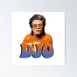 Joe Keery Orange Sticker Shirt Merch Poster