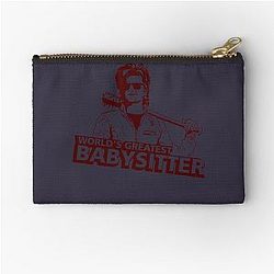 White Joe Keery Funny Gift For Zipper Pouch
