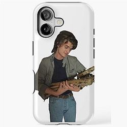 Joe Keery with his iPhone Tough Case