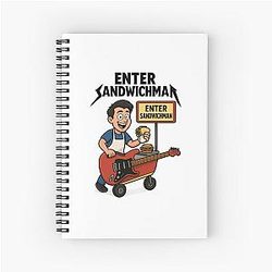 Spiral Notebook Design Joey Tribbiani Parody Sandwichman