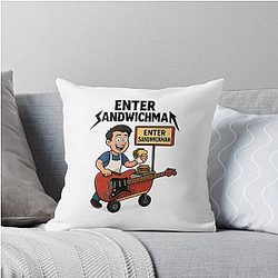 Enter Sandwichman Joey Tribbiani Parody Design Throw Pillow