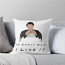 FRIENDS Joey Tribbiani Curvy and I like it Throw Pillow