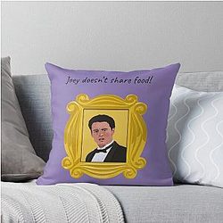 Joey Tribbiani Portrait with Quote Throw Pillow