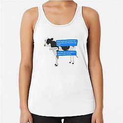 Joey Tribbiani Moo Point Racerback Tank Top