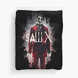 SAW X Tobin Bell as John Kramer movie graphic design poster Duvet Cover