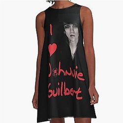 I Love Johnnie Guilbert - Red A Line Dress