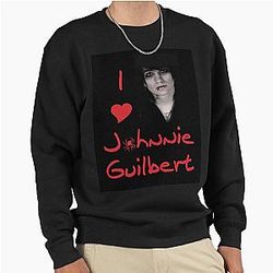 I Love Johnnie Guilbert Red Pullover Sweatshirt