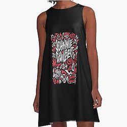 Johnnie Guilbert Red A-Line Dress