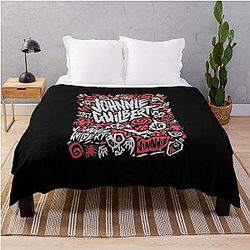 Johnnie Guilbert Red Throw Blanket
