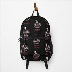 Johnnie Guilbert giving the backpack