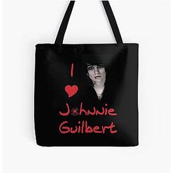 I Love Johnnie Guilbert Red Tote Bag