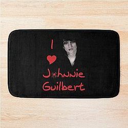 I Love Johnnie Guilbert Red Bath Mat