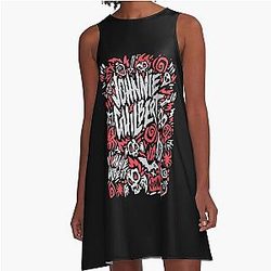 Johnnie Guilbert Red A-Line Dress
