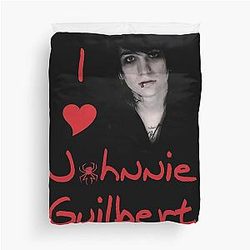 I Love Johnnie Guilbert Red Duvet Cover