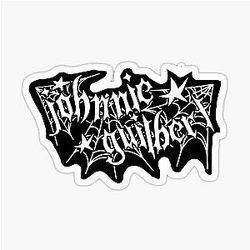 johnnie guilbert text logo sticker