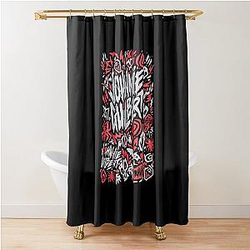 Johnnie Guilbert Red Shower Curtain