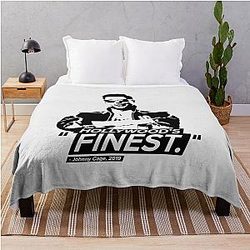 Mr. Hollywood's Finest Johnny Cage Quotes Throw Blanket