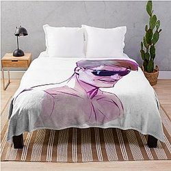 Johnny Cage Head Throw Blanket