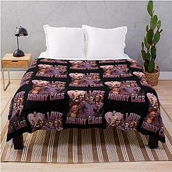 I Love Johnny Cage Throw Blanket