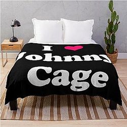 Johnny Cage White Throw Blanket