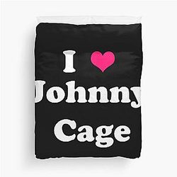 Johnny Cage - I love Johnny Cage white Duvet Cover