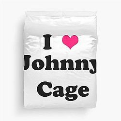 Johnny Cage Black Duvet Cover
