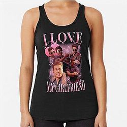 I Love My Girlfriend Racerback Tank Top