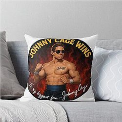 Mortal Kombat Johnny Cage Autograph Throw Pillow