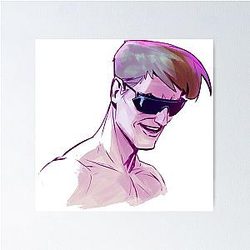 Johnny Cage Head Minimal Poster