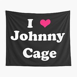 Johnny Cage - I love Johnny Cage white Tapestry