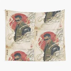 Iconic Johnny Cage Mortal Kombat Tapestry