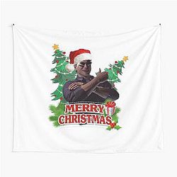 Merry Christmas Johnny Cage Mortal Kombat Tapestry