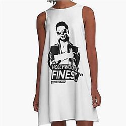 Mr. Hollywood's Finest - Johnny Cage Quote A-Line Dress