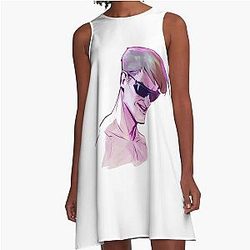 Johnny Cage Head Minimal A-Line Dress