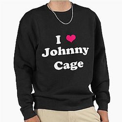 Johnny Cage - I love Johnny Cage white Pullover Sweatshirt