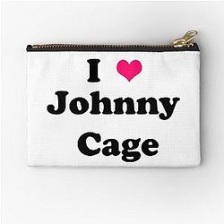 Johnny Cage - I love black Zipper Pouch