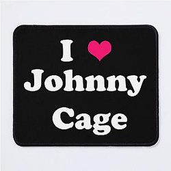 Johnny Cage - I love Johnny Cage white Mouse Pad