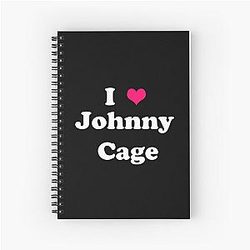 Johnny Cage - I love Johnny Cage white Spiral Notebook