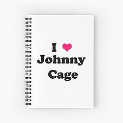 Johnny Cage black Spiral Notebook