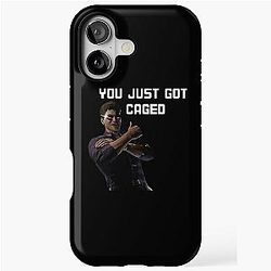 You just got caged Johnny Cage meme iPhone case