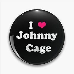 Johnny Cage - I love Johnny Cage white Pin
