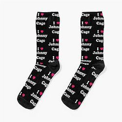 Johnny Cage - I love Johnny Cage white Socks