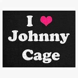 Johnny Cage - I love Johnny Cage white Jigsaw Puzzle