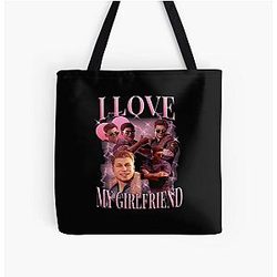 I Love My Girlfriend Johnny Cage Tote Bag