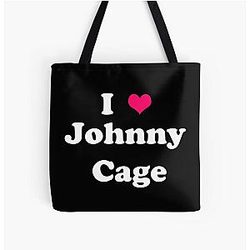 Johnny Cage - I love Johnny Cage white All Over Print Tote Bag