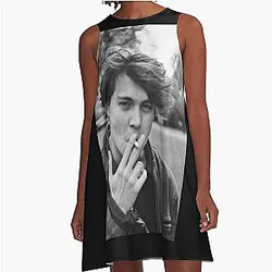 Young Johnny Depp A-Line Dress