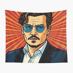 Johnny Depp Iconic Hollywood Actor Merch Tapestry