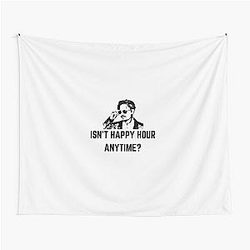Johnny Depp Isn't Happy Hour Anytime Perfect Gift Tapestry
